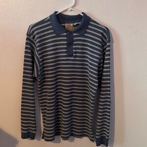 blue and white mens vintage bugle boy small shirt